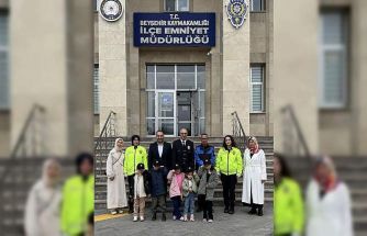 Minik öğrencilerden Beyşehir Emniyetine sürpriz