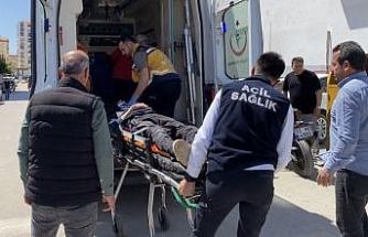 Motosikletten düşen sürücü yaralandı