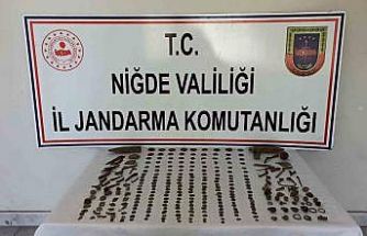 Niğde Bor’da tarihi eser operasyonu: 290 adet eser ele geçirildi