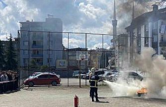 Ordu’da liseli öğrencilere hayat kurtaran yangın tatbikatı