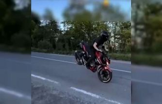 Ordu’da tehlikeli motosiklet kullanan sürücüye 72 bin lira ceza