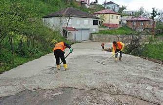 Ordu’nun kırsalında beton yol çalışmaları devam ediyor