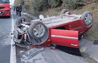 Orman Bölge Müdürlüğü görevlilerini taşıyan araç takla attı: 3 yaralı