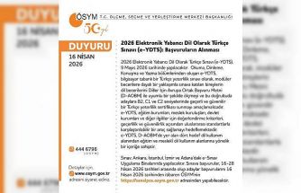 ÖSYM’den Türkiye’de bir ilk: e-YDTS başvuruları açıldı