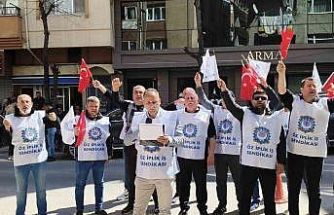 Öz İplik İş’ten Ar Leder önünde basın açıklaması