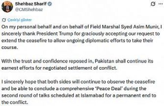 Pakistan Başbakanı Şerif’ten ABD Başkanı Trump’a ateşkes teşekkürü