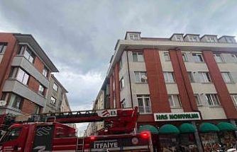 Pide salonunun bacasında çıkan yangın korkuttu