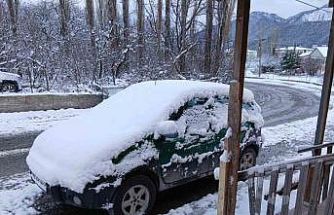 Posof’ta kar yağışı etkili oldu