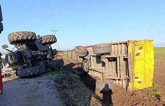 Reyhanlı’da devrilen traktörün sürücüsü yaralandı