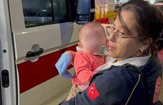 Samsun’da ev yangını: Anne ve 6 aylık bebeği hastanelik oldu