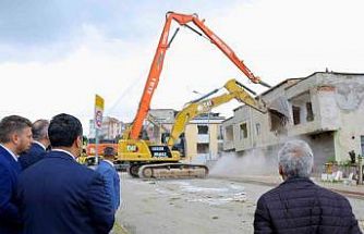 Samsun’da kentsel dönüşümde yıkım başladı