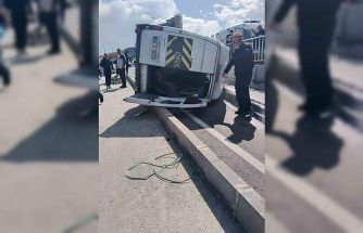 Samsun’da minibüs devrildi: 1 yaralı