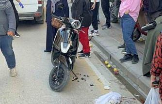 Scooterin çarptığı yaya yaralandı