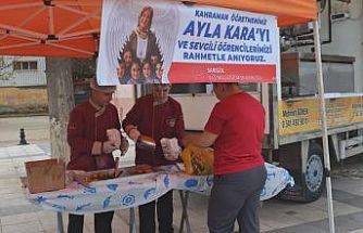 Şehit öğretmen ve öğrenciler için lokma hayrı