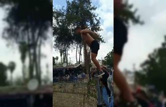 Şelalede suya atlayan kişiye ceza