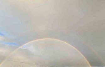 Siirt’te yağmur sonrası oluşan gökkuşağı mest etti