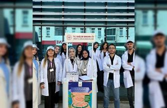 Sinop’ta hemşire adayları kansere dikkat çekti