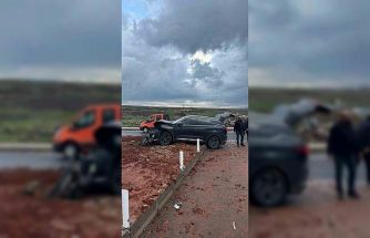 Siverek’te iki otomobil çarpıştı: 8 yaralı