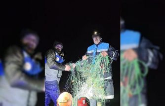 Suğla Gölü’nde kaçak avcılığa geçit yok: 800 metrelik ağ imha edildi