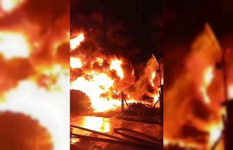 Sulama boruları alevlere teslim oldu