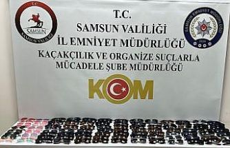 Tekkeköy’de kaçak gözlük operasyonu