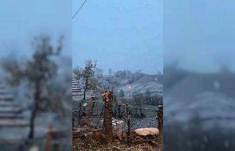 Tokat’ta bahar mevsiminde kar sürprizi