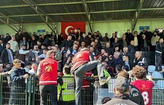 Trabzon 1. Amatör Küme Play-Off maçı sonrası tribünde kavga