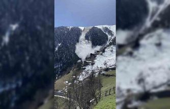 Trabzon’daki çığ anı cep telefonu kamerasına yansıdı