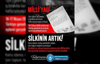 Türk Eğitim-Sen Başkanı Geylan: "Türk Eğitim-Sen olarak aldığımız iş bırakma kararını hafta sonuna kadar uzatıyoruz"