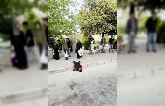 Uyuşturucu bağımlısı durak yanında uyuyakaldı