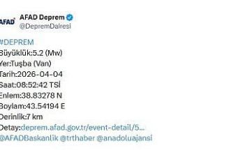 Van’da 5.2 büyüklüğünde deprem