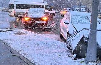 Yağış kazayı beraberinde getirdi