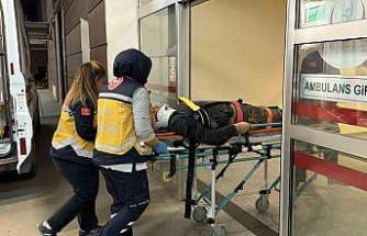 Yüksekten düşen işçi yaralandı