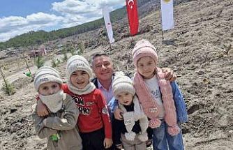 ’Yüz Çocuk Bin Fidan’ adlı ağaç dikme etkinliğinde 1000 fidan dikildi