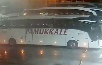 3 kişinin öldüğü kazada otobüsün Tekirdağ’da otogardan çıkış anına ait görüntüler ortaya çıktı