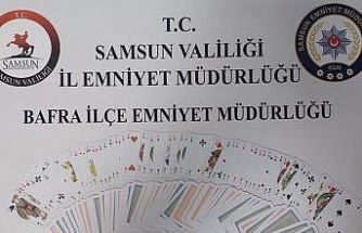Bafra’da kıraathaneye kumar baskını: 5 kişiye 58 bin TL ceza