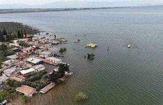 Baraj sınırları içerisindeki köyler aşırı yağışlarla sular içerisinde kaldı