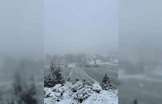 Burdur’un yüksek kesimlerine kar yağdı