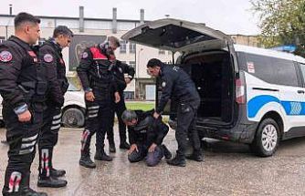 Ehliyetsiz sürücü zorluk çıkarınca biber gazı yedi