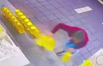 Kaşla göz arasında sıvı yağları alıp kaçtı