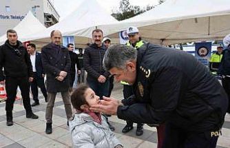 Trafik bilinci için tek yürek: Erzurum Emniyeti Havuzbaşı’ndaydı