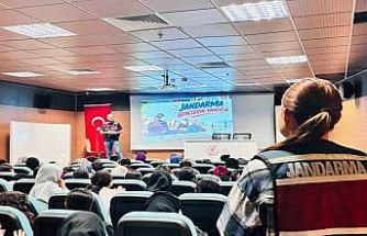 Jandarmadan üniversite öğrencilerine bilgilendirme eğitimi