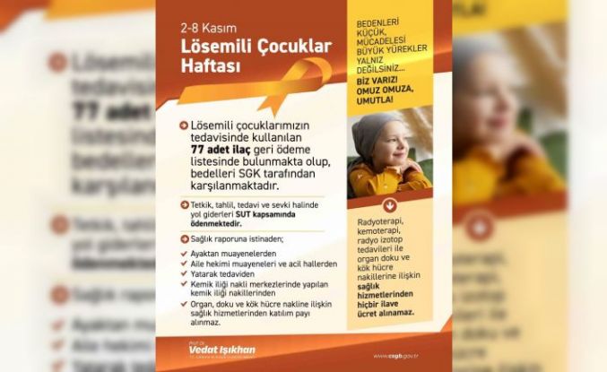 Bakan Işıkhan’dan Lösemili Çocuklar Haftası paylaşımı