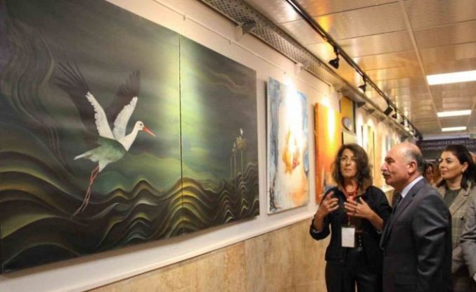 Çorum’da sanatçılar resimlerini şehit öğretmenler için yaptı