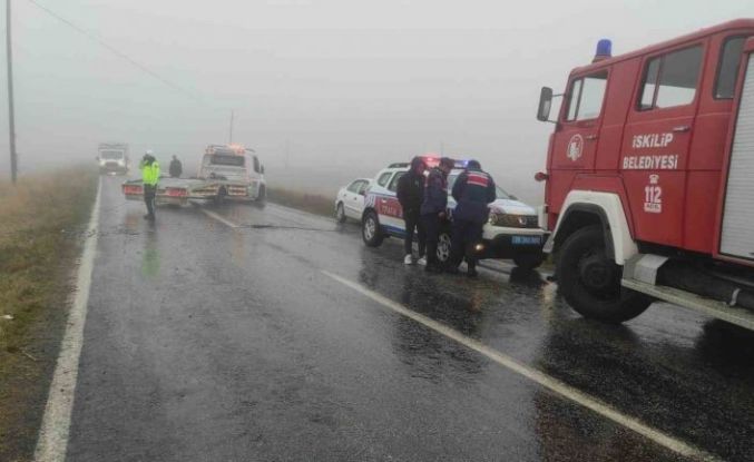 Çorum’da sis trafik kazasına sebep oldu: 5 yaralı