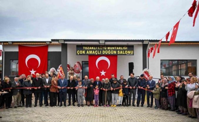 Tozaklı köyü düğün salonu törenle açıldı