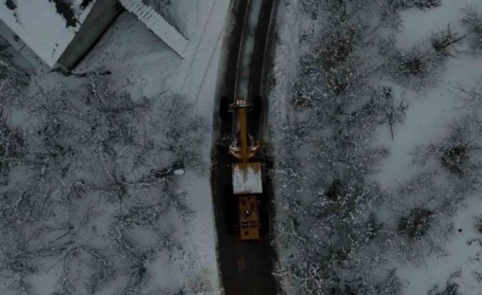 Atakum kırsalında kar mesaisi