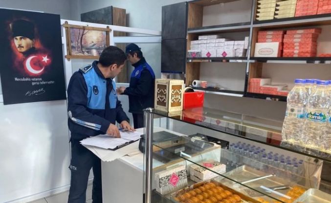 Babaeski’de tatlı üretimi ve satışı yapan iş yerleri denetlendi