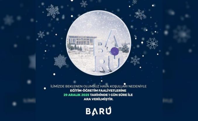 Bartın Üniversitesi’nde eğitime kar tatili