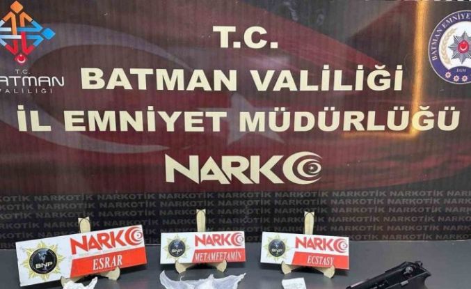 Batman’da narkotik operasyonu: Uyuşturucu madde ve ruhsatsız silah ele geçirildi